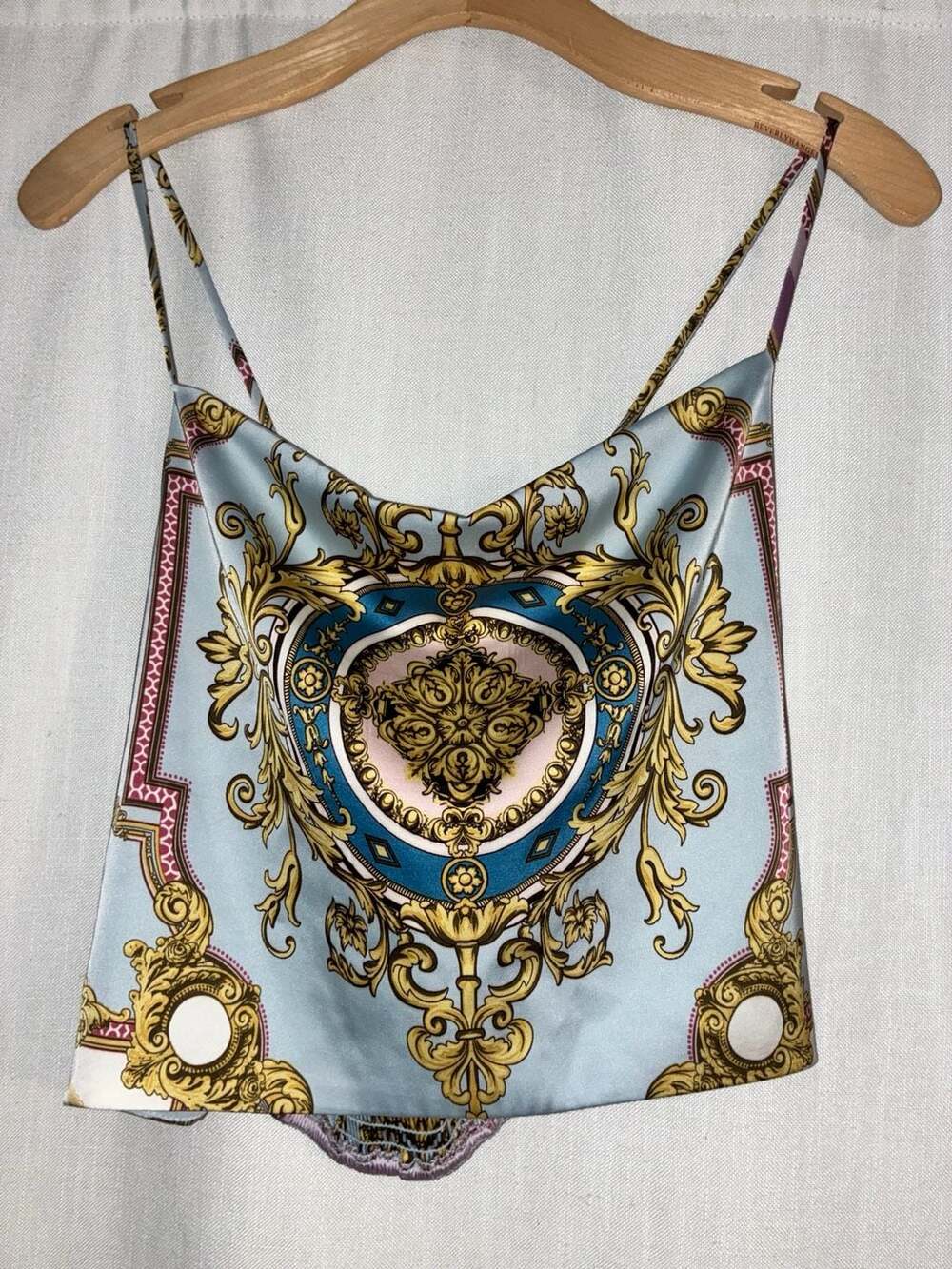Rachel Zoe Size S Baroque Print Satin Cami Top